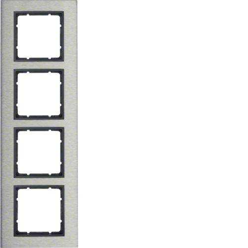 Berker 10143606 Rahmen 4fach B.7 Edelstahl/anthrazit Mesch Shop Berker 10143606 Rahmen 4fach B.7 Edelstahl/anthrazit Mesch Shop